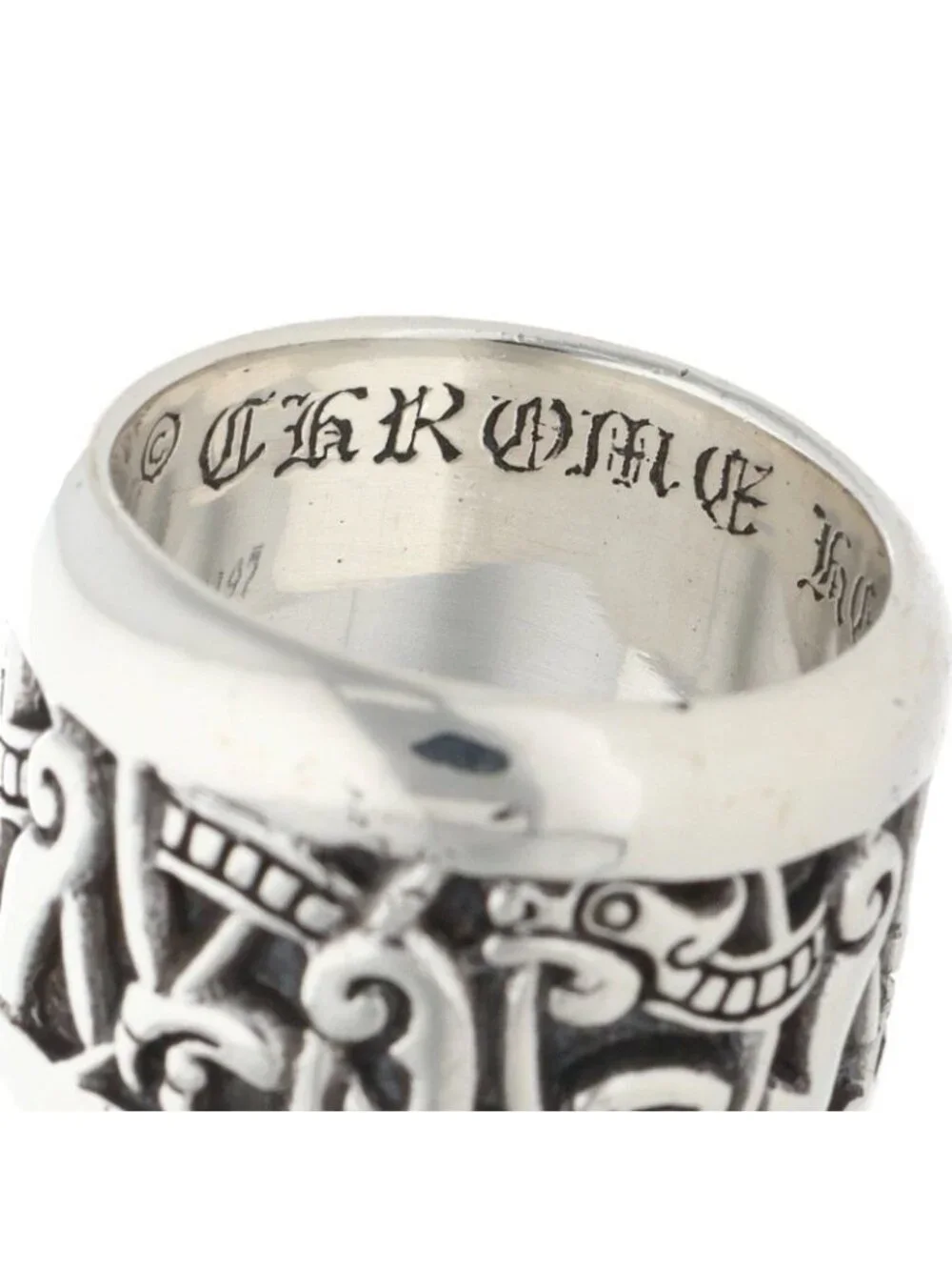 Chrome Hearts Wide Celtic Band Silver Ring